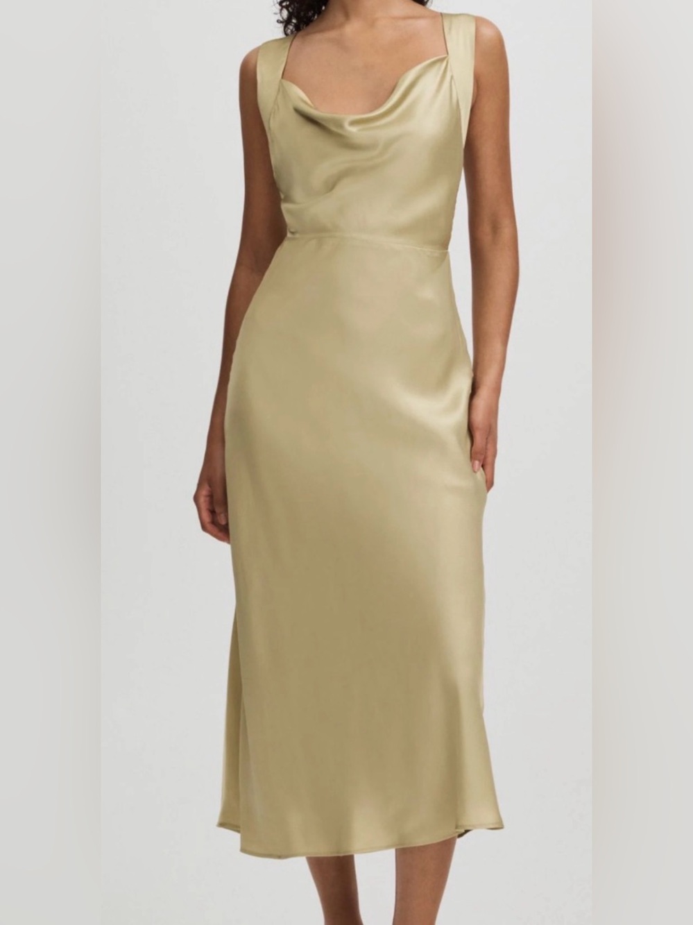 Paige Marcel Silk Blend Maxi Dress, NWT, pale olive